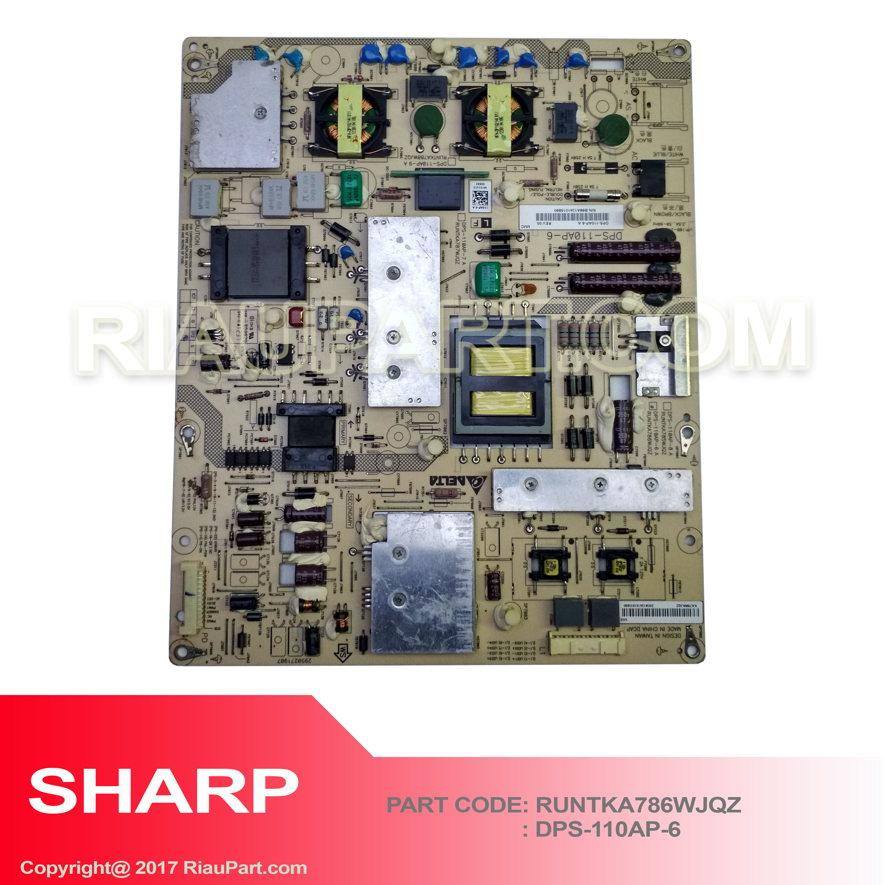 ALIMENTATORE PSU TV SHARP LC-40LE830E DPS-110AP-7 A RUNTKA787WJQZ DPS-110AP- 6 EUR 86,55 - IT